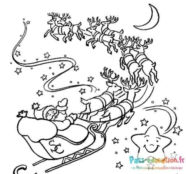 Coloriage Traîneau volant à imprimer et colorier
