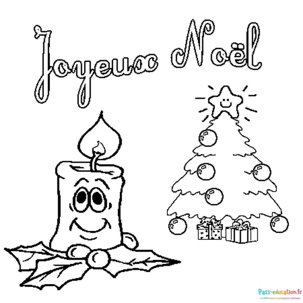 Coloriage Joyeux Noël à imprimer et colorier