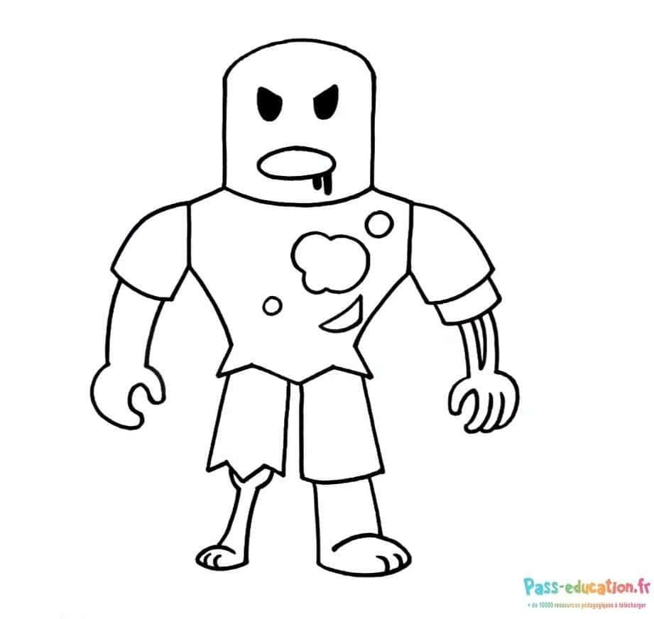 Coloriage Guerrier Roblox à imprimer et colorier