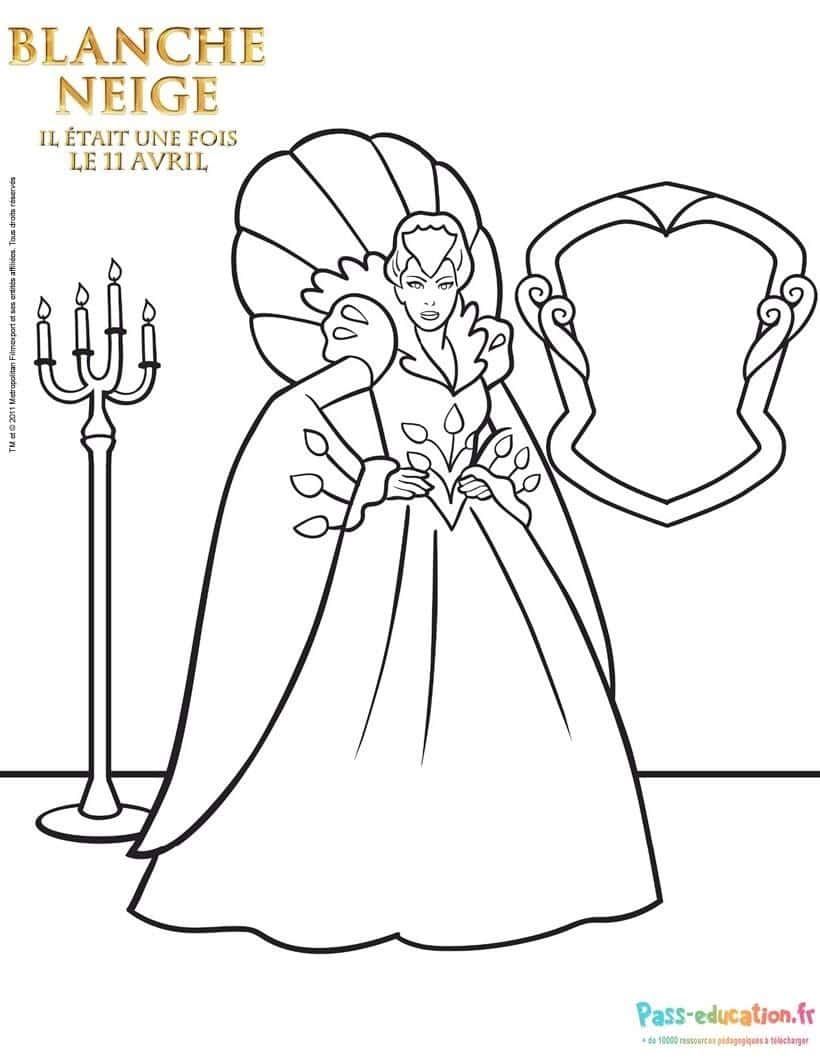 Coloriage Blanche Neige à imprimer et colorier