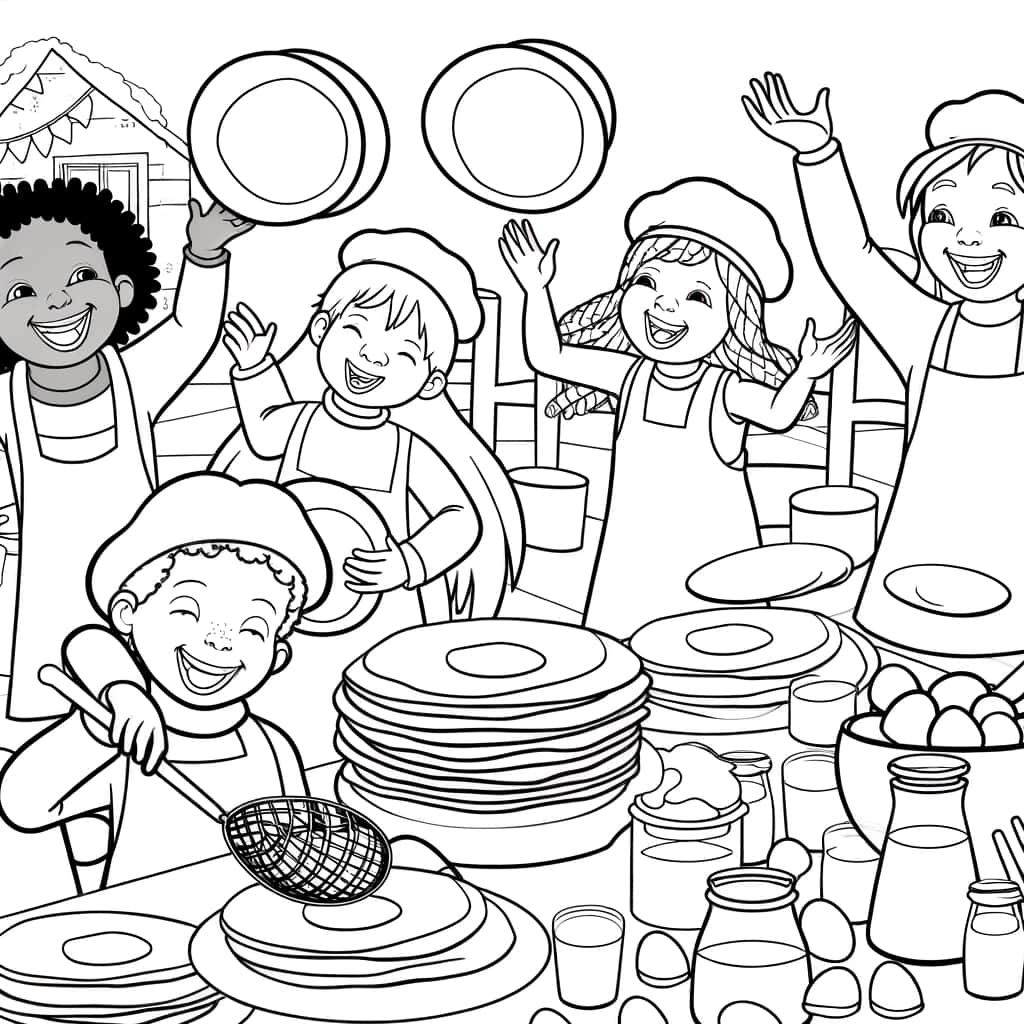 Coloriage Fête des crêpes à imprimer et colorier