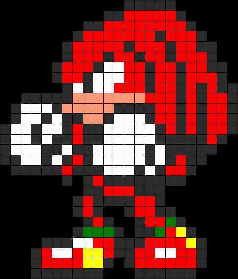 Coloriage Sonic pixelisé à imprimer et colorier