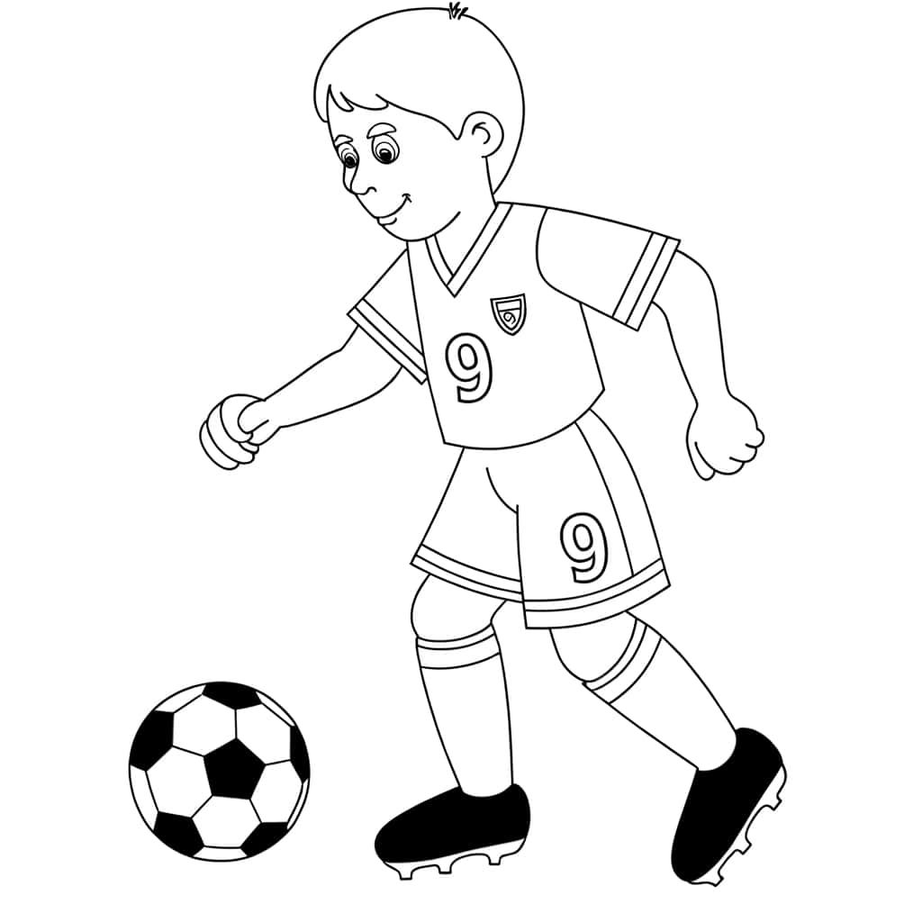 Coloriage Joueur de football à imprimer et colorier