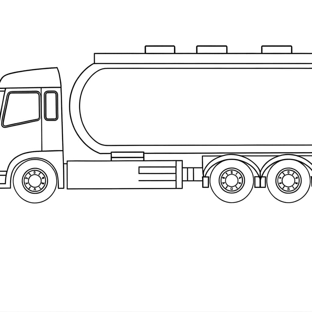 Coloriage Camion citerne à imprimer et colorier
