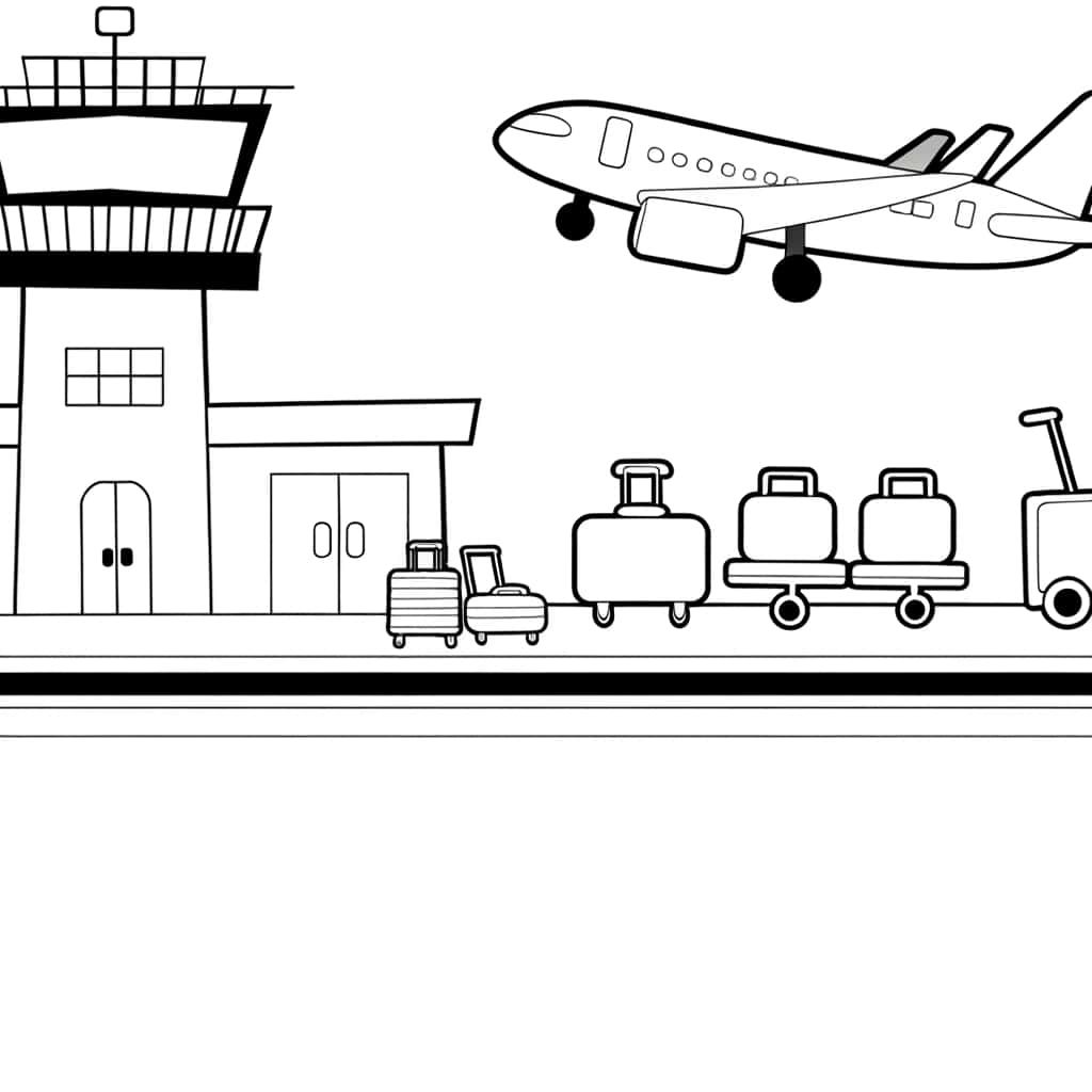Coloriage Aéroport à imprimer et colorier
