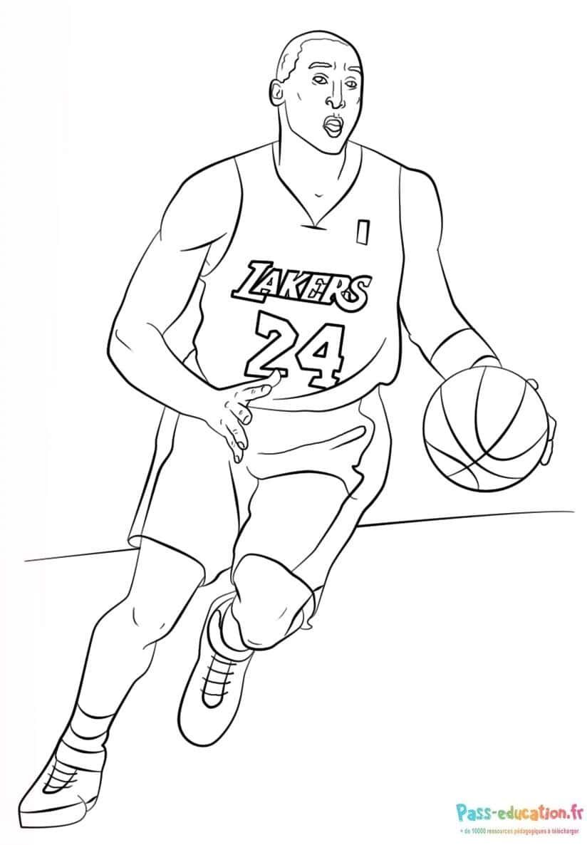 Coloriage Joueur de basket à imprimer et colorier