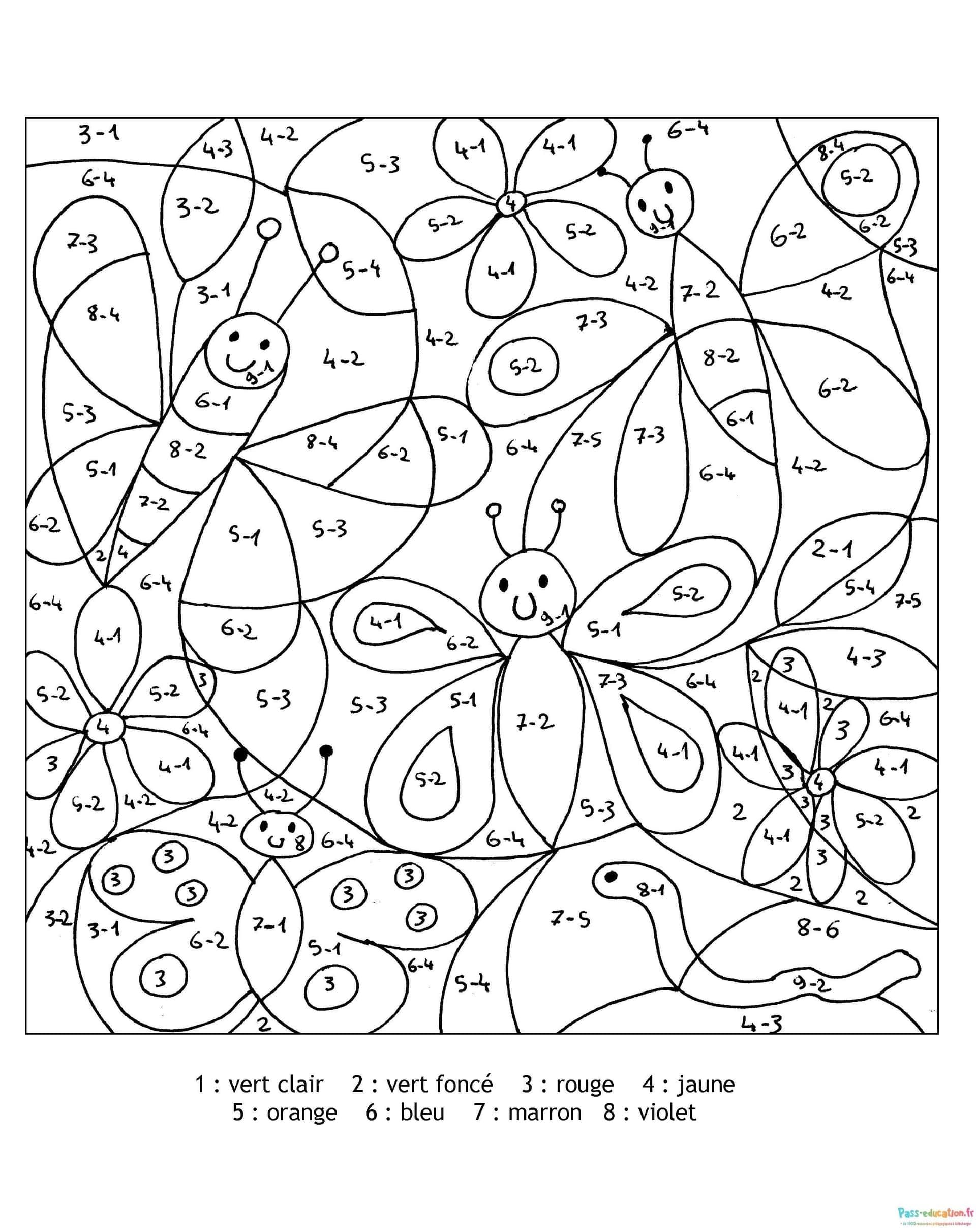Coloriage Mathématiques ludiques à imprimer et colorier