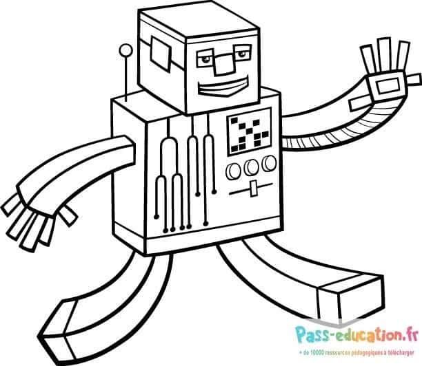 Coloriage Robot souriant à imprimer et colorier