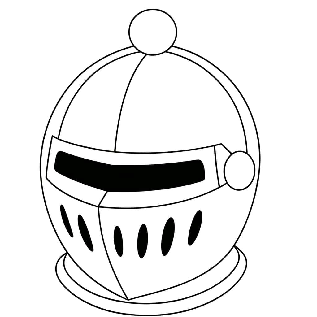 Coloriage Casque de cosmonaute à imprimer et colorier