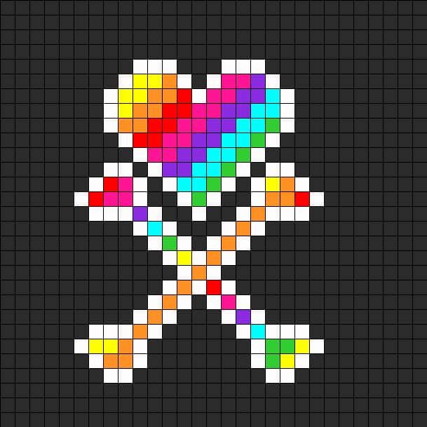 Coloriage Cœur pixelisé à imprimer et colorier