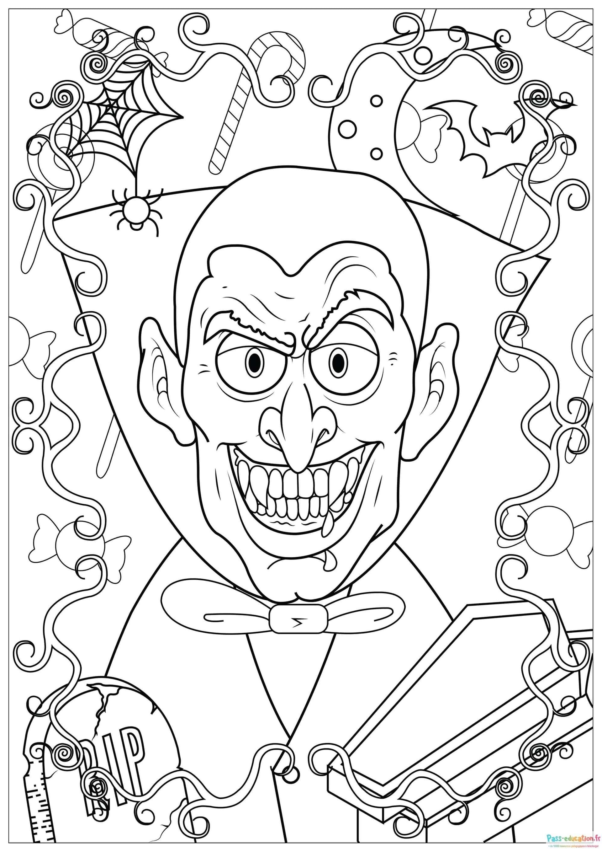 Coloriage Fête costumée à imprimer et colorier