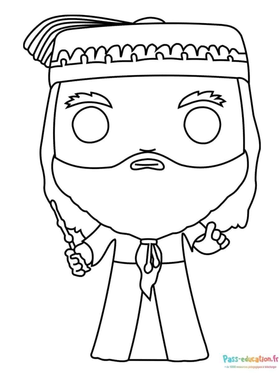 Coloriage Dumbledore Funko Pop à imprimer et colorier