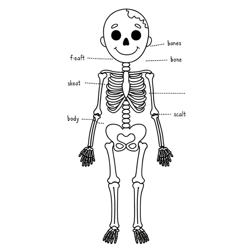 Coloriage Anatomie enfantine à imprimer et colorier