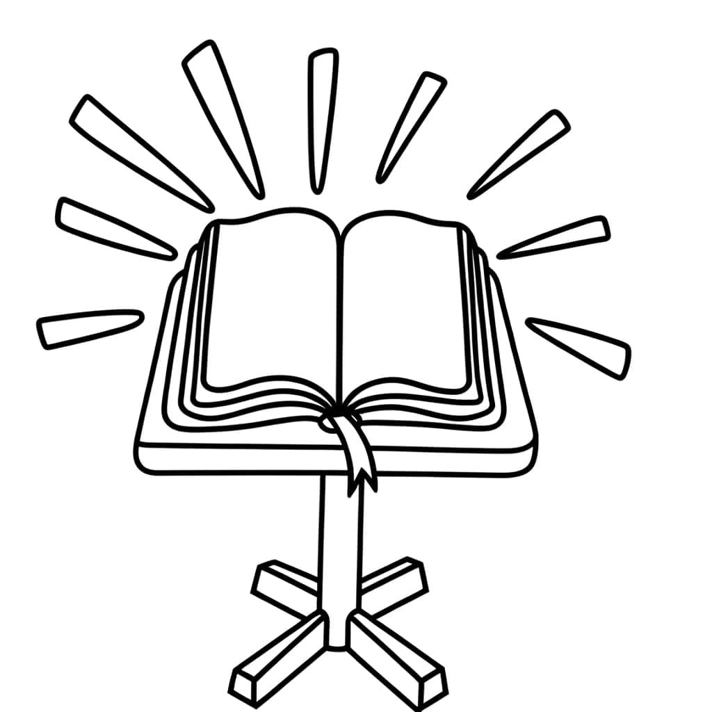 Coloriage Livre lumineux à imprimer et colorier