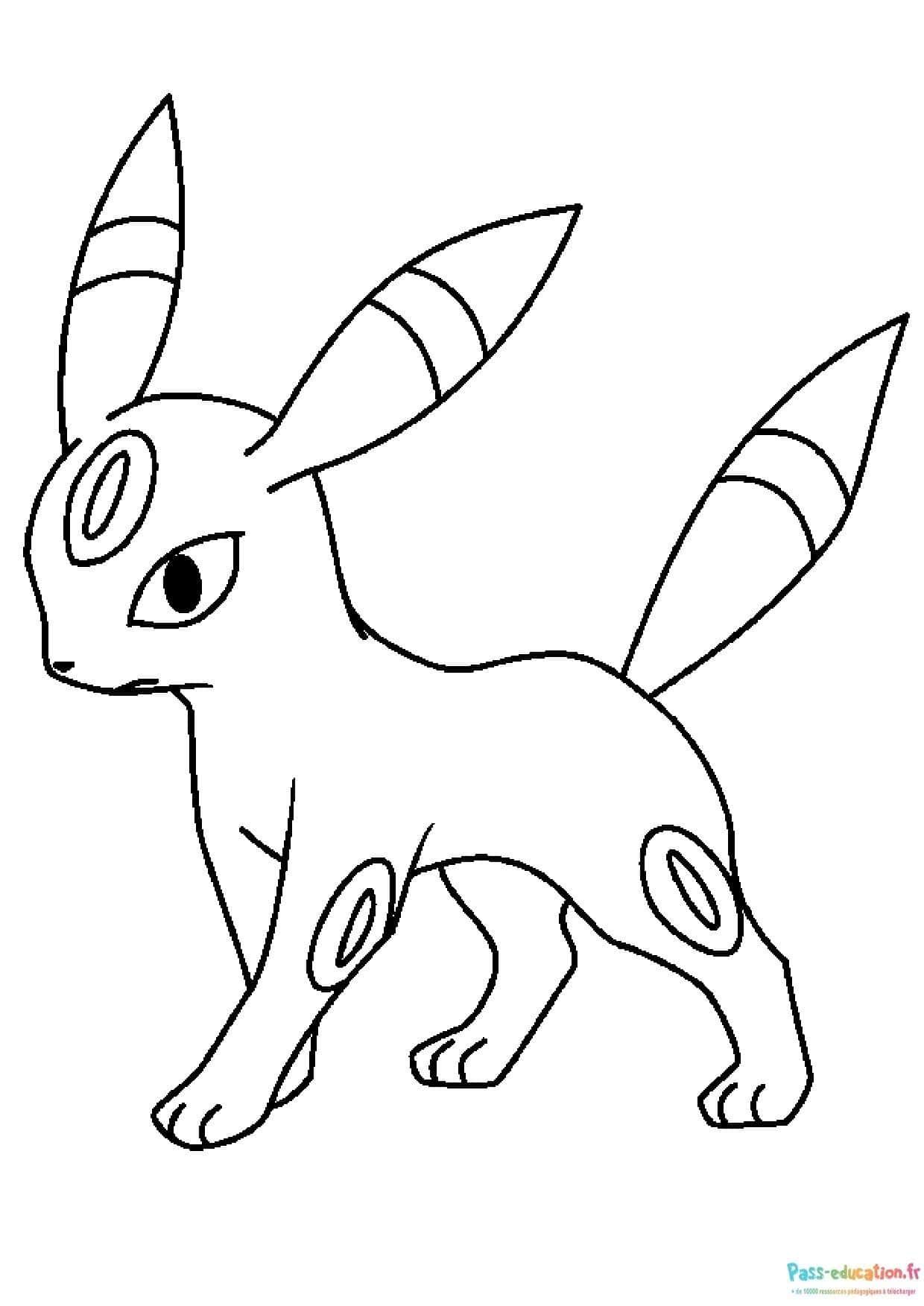 Coloriage Eevee Pokémon à imprimer et colorier