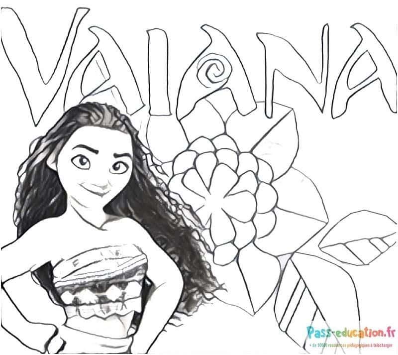 Coloriage Valiana à imprimer et colorier