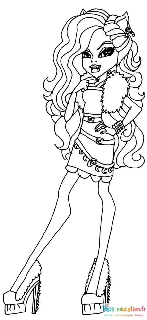 Coloriage Monster High élégante à imprimer et colorier