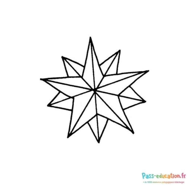 Coloriage Étoile complexe à imprimer et colorier