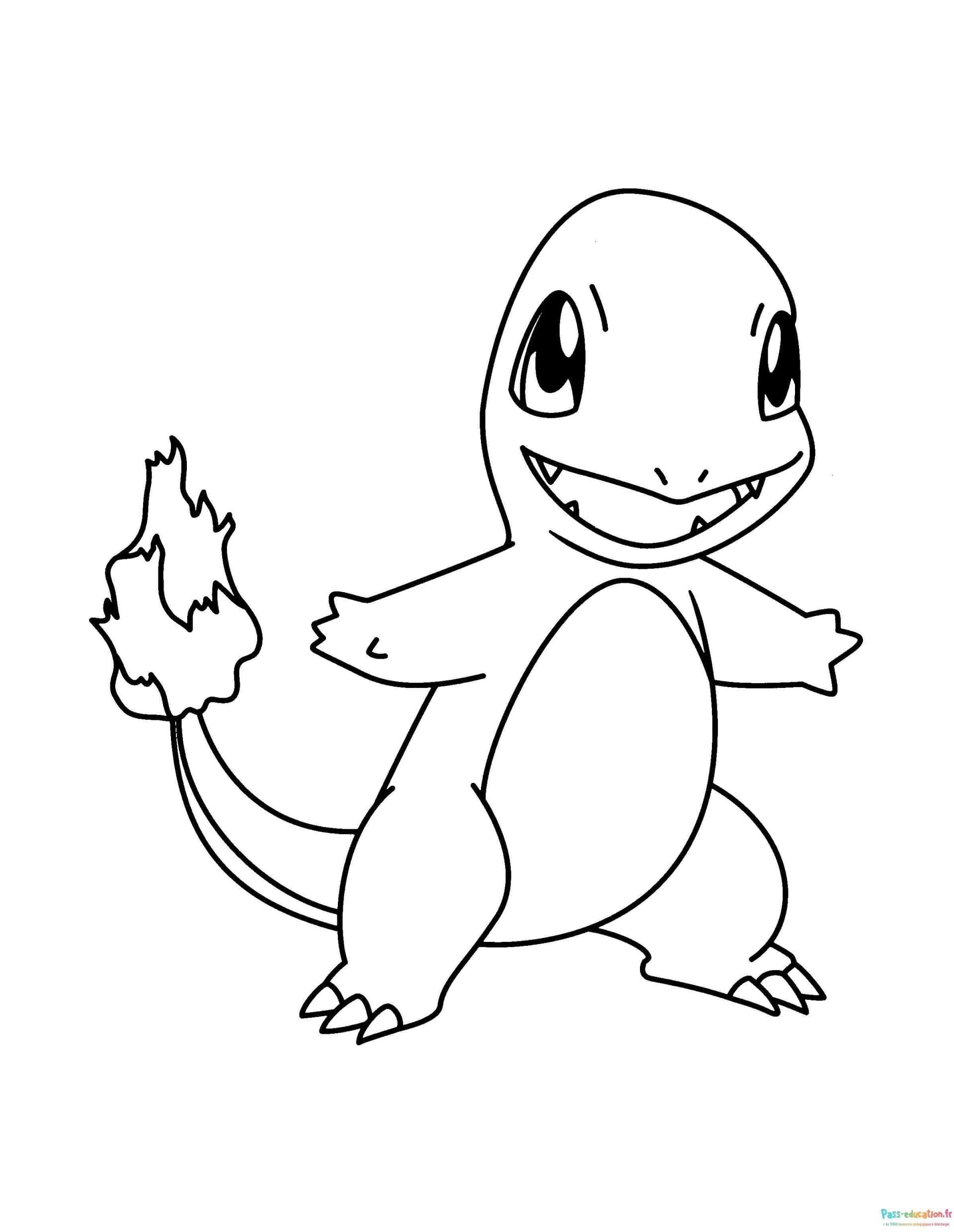 Coloriage Charmander à imprimer et colorier