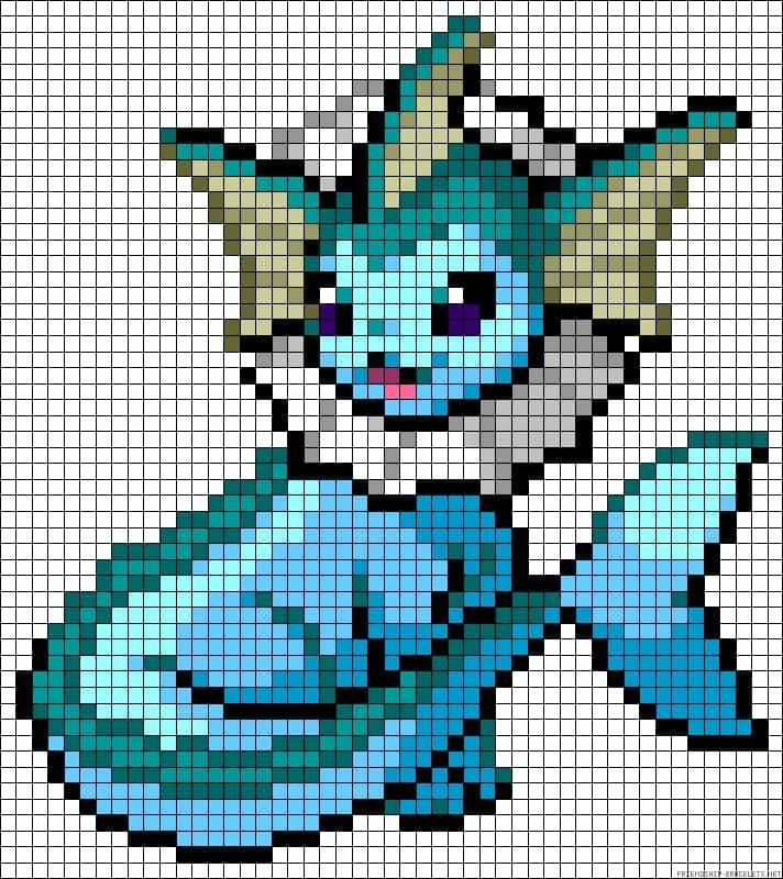 Coloriage Vaporeon Aquatique à imprimer et colorier