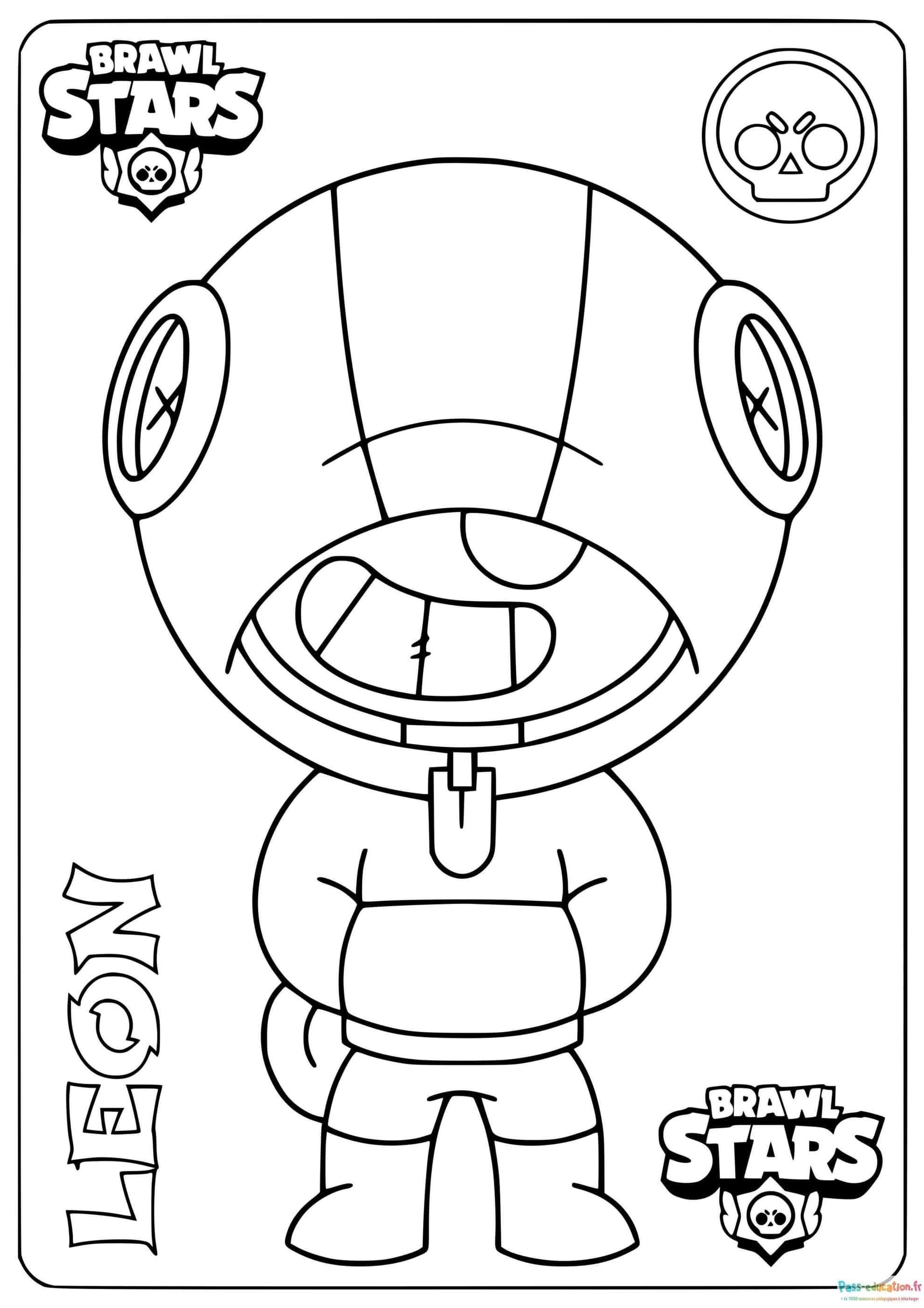Coloriage Leon Brawl Stars à imprimer et colorier