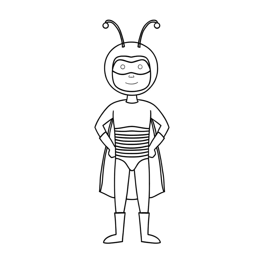 Coloriage Super-héros insectoïde à imprimer et colorier
