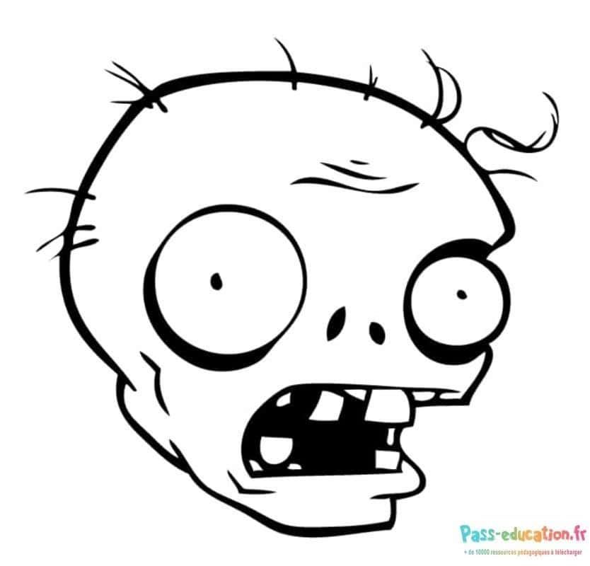 Coloriage Tête de mort cartoon à imprimer et colorier