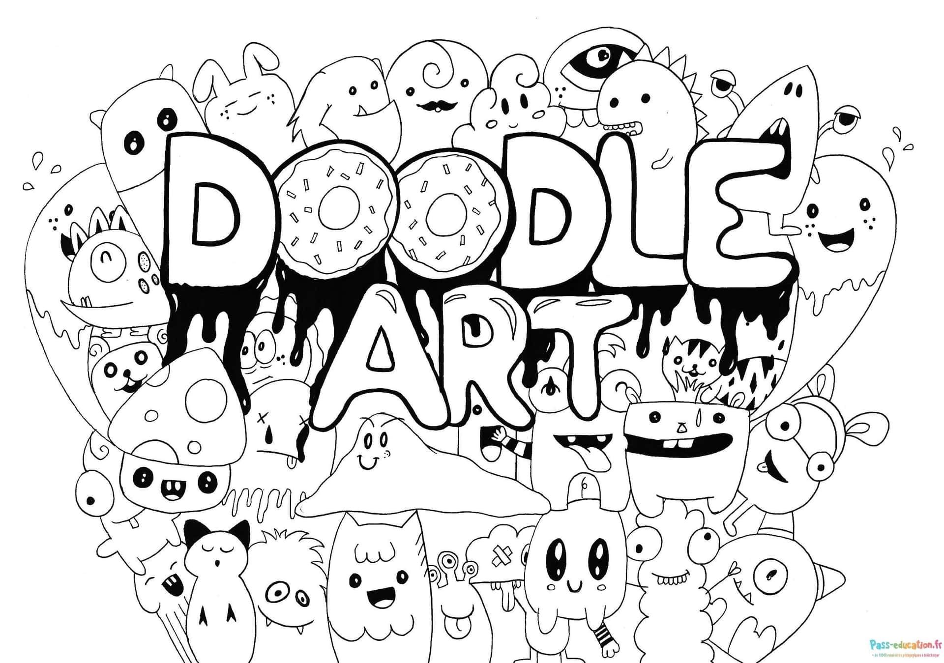 Coloriage Doodle Art à imprimer et colorier