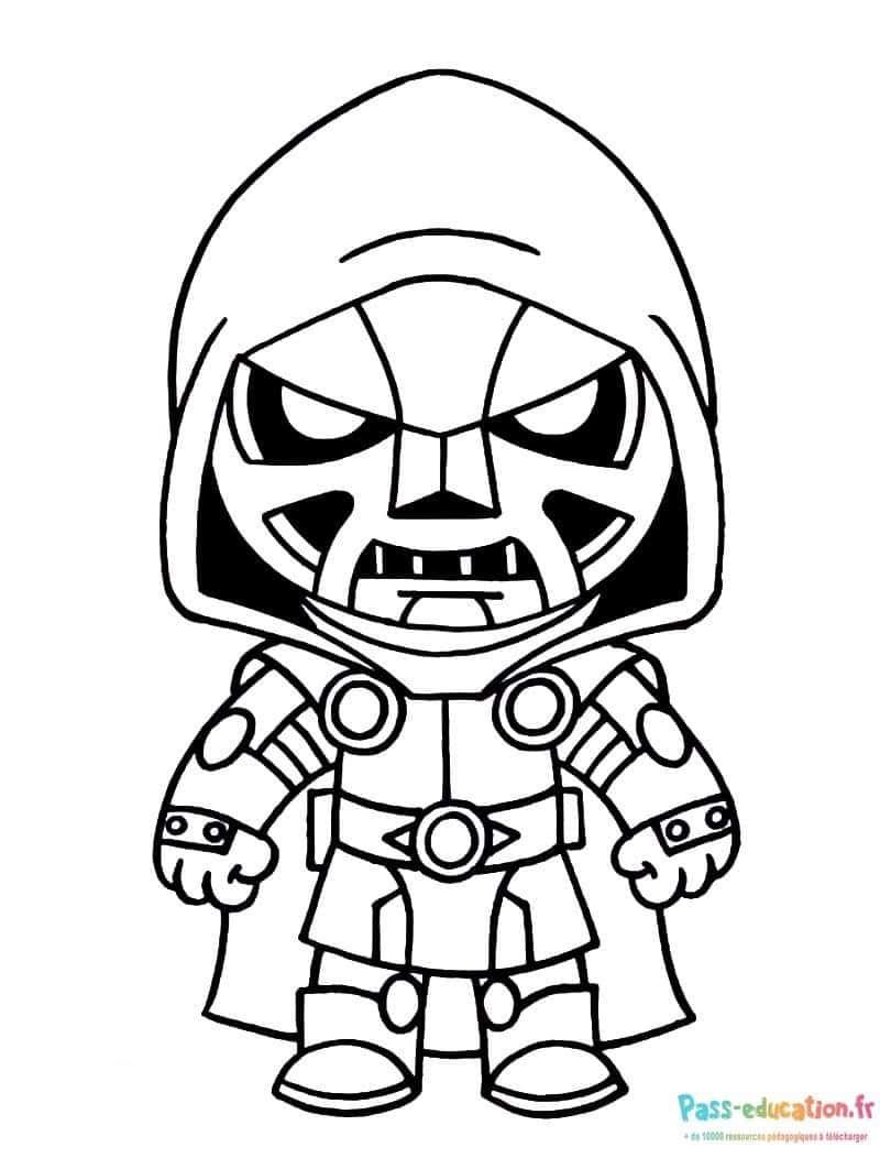Coloriage Deadpool enfant à imprimer et colorier
