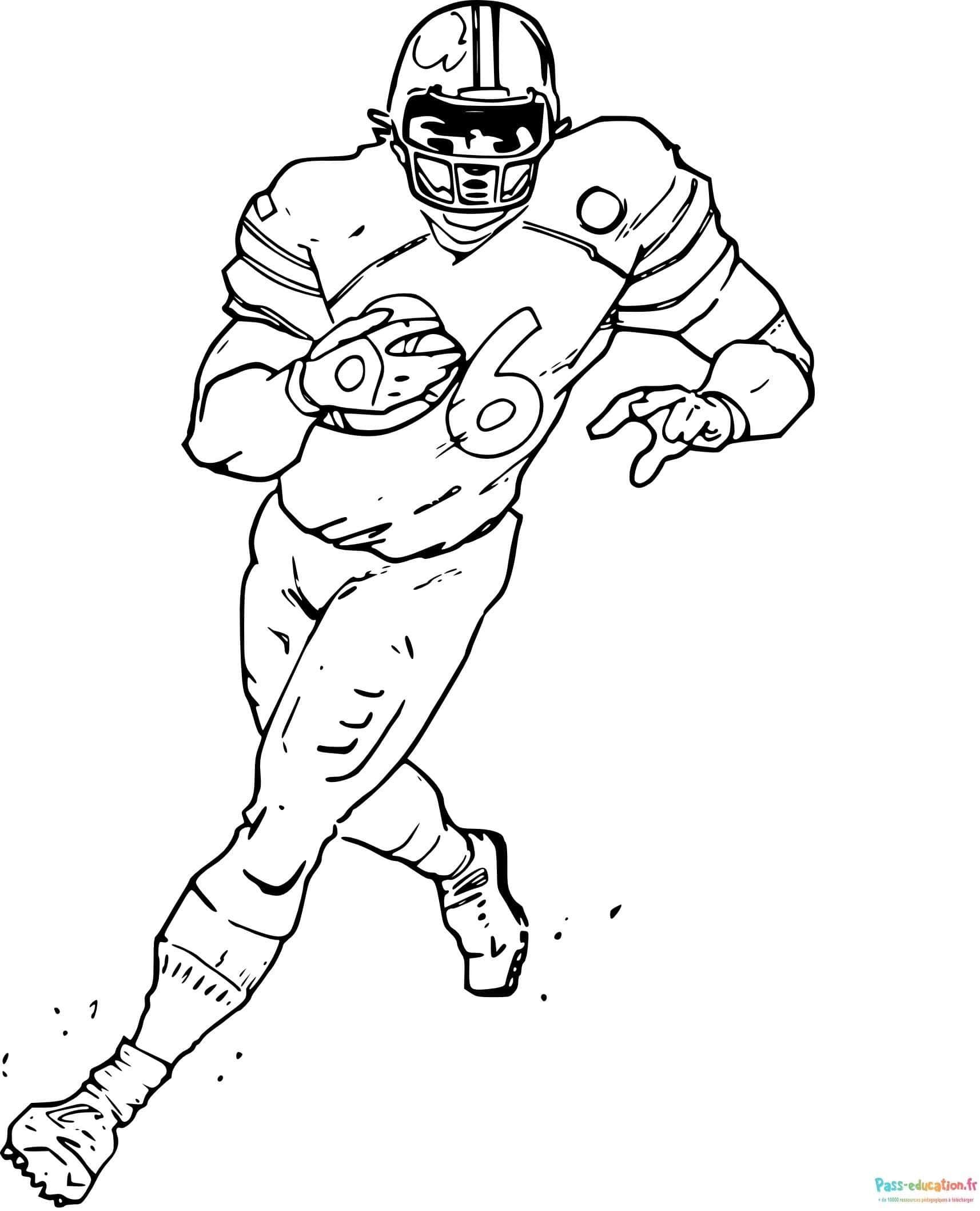 Coloriage Joueur de football à imprimer et colorier