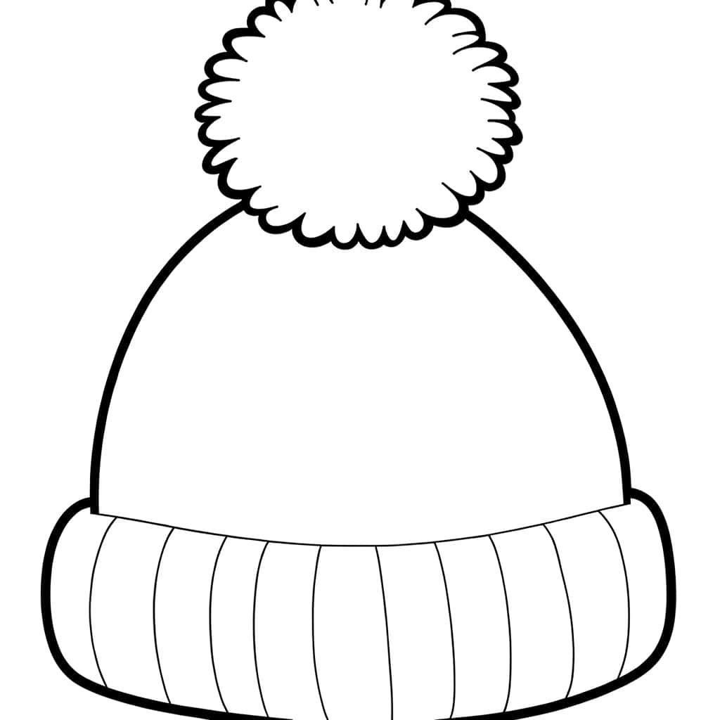 Coloriage Bonnet à pompon à imprimer et colorier