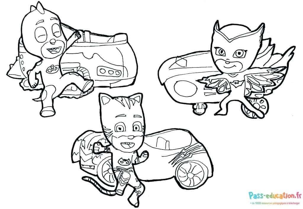 Coloriage Aventure en Pyjamasques à imprimer et colorier
