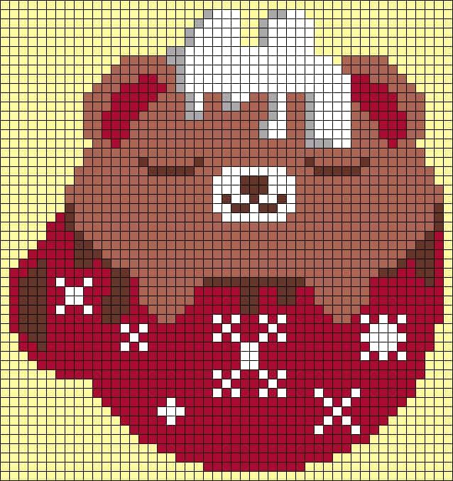 Coloriage Ourson Noël à imprimer et colorier