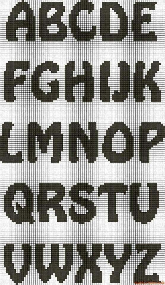 Coloriage Alphabet pixelisé à imprimer et colorier