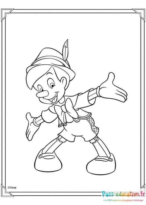 Coloriage Pinocchio à imprimer et colorier