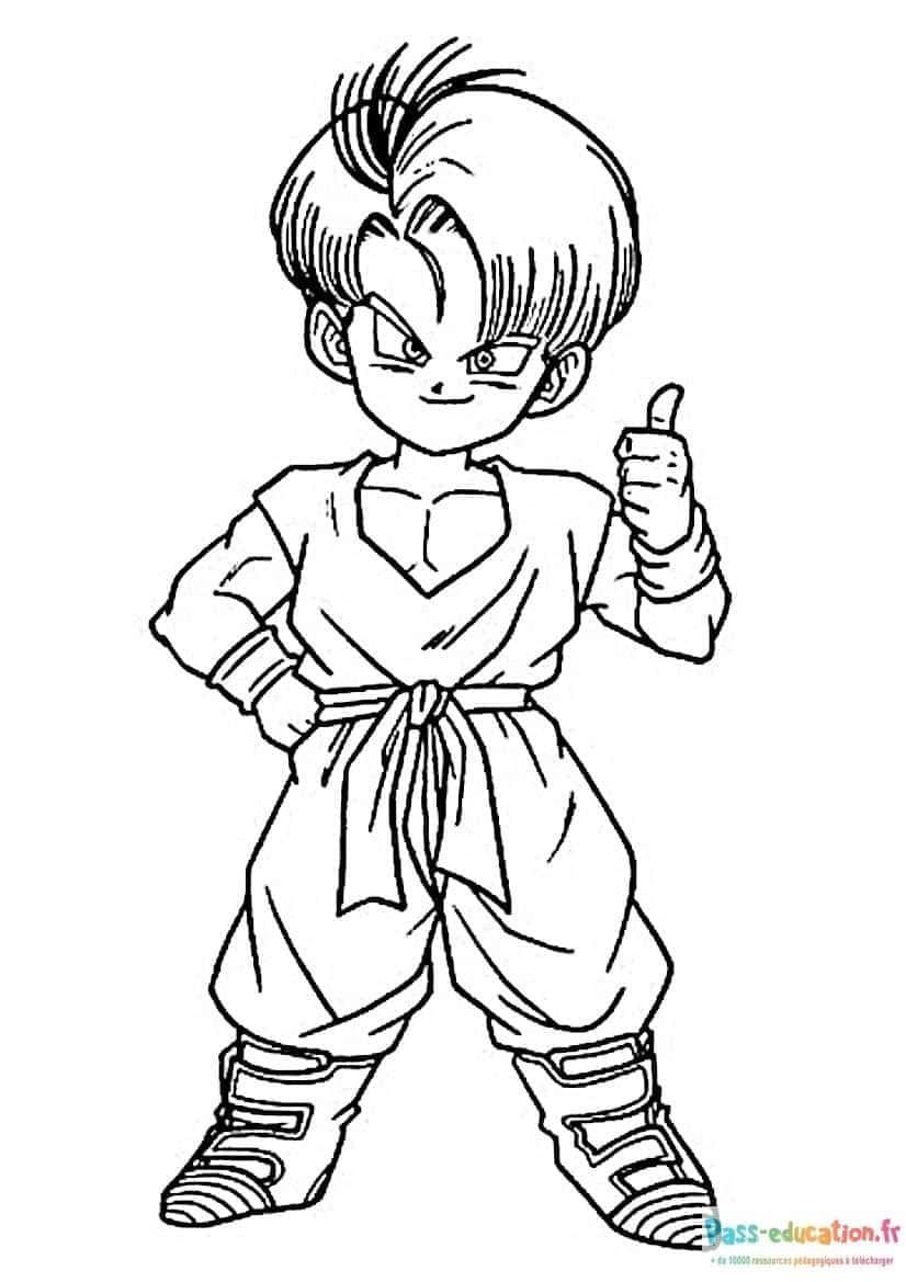 Coloriage Guerrier Dragon Ball Z à imprimer et colorier