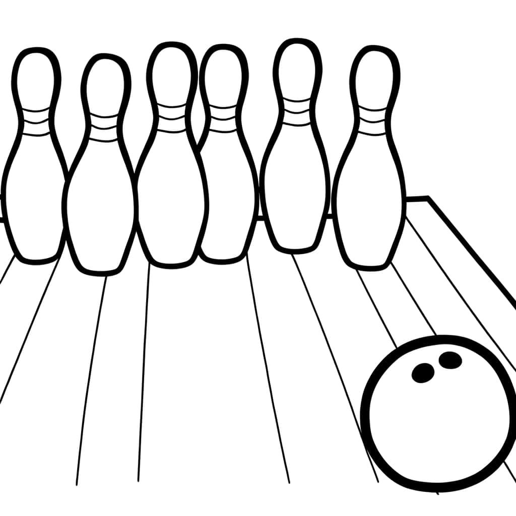 Coloriage Jeu de bowling à imprimer et colorier