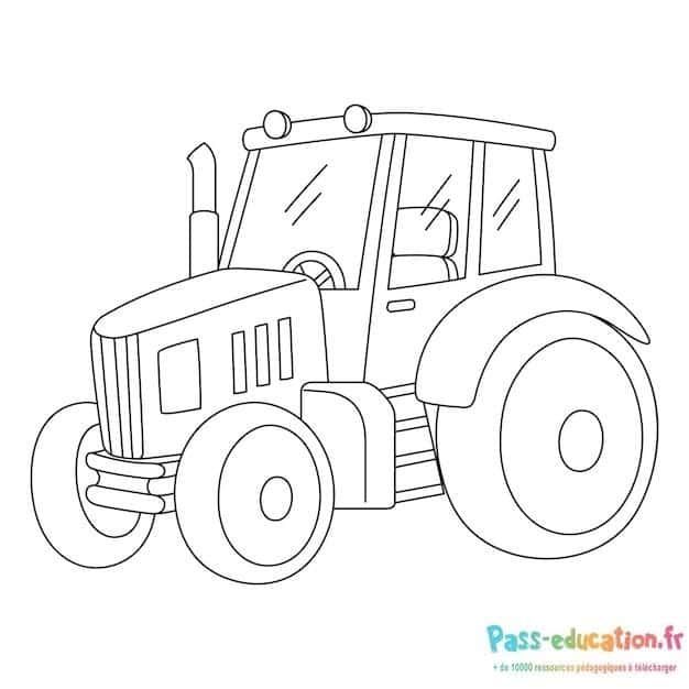 Coloriage Tracteur à colorier à imprimer et colorier