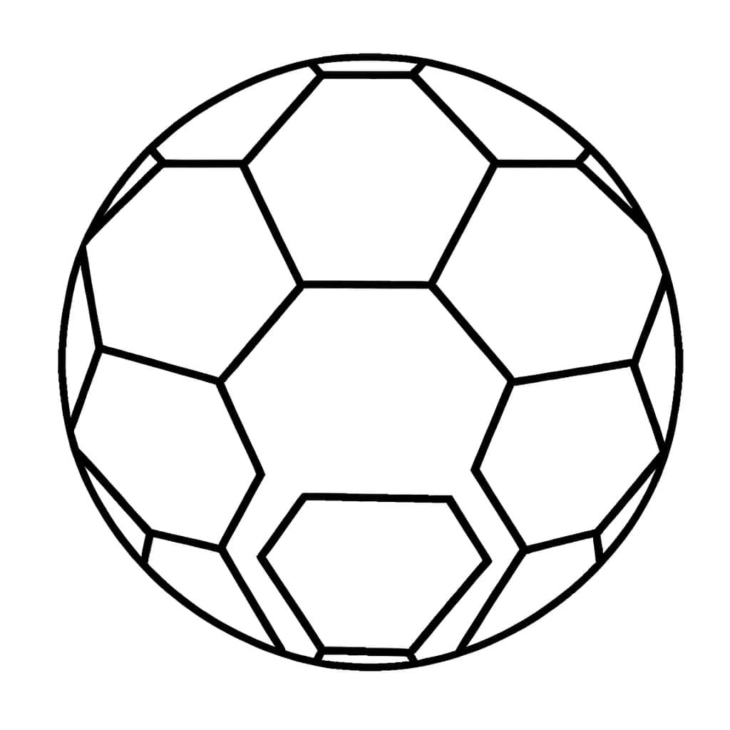 Coloriage Ballon de foot à imprimer et colorier