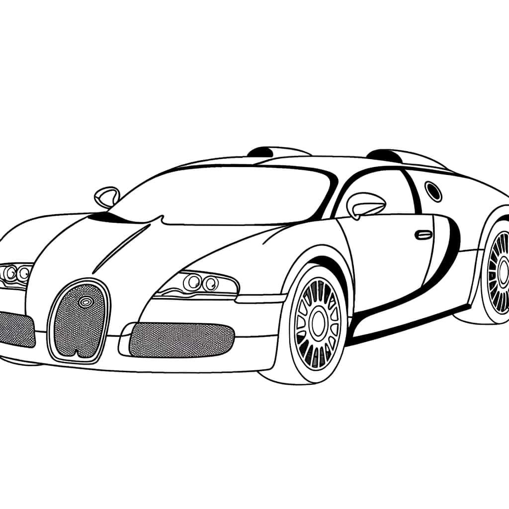 Coloriage Bugatti Veyron à imprimer et colorier