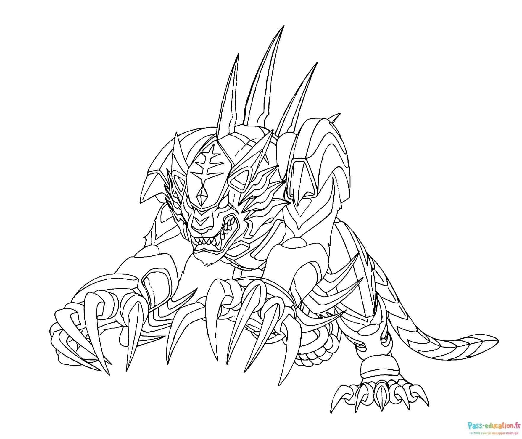 Coloriage Monstre Bakugan à imprimer et colorier