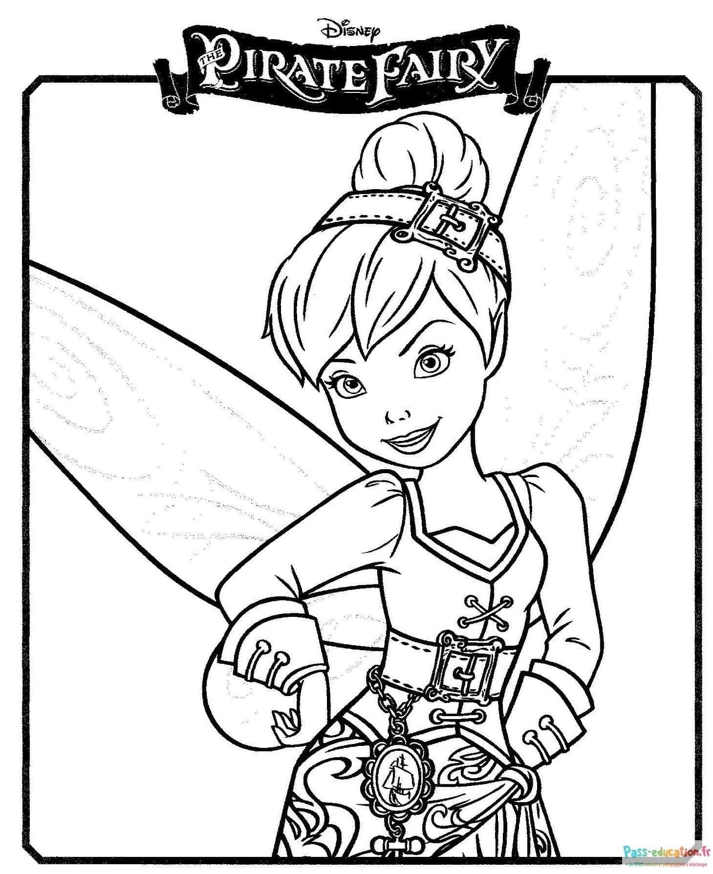 Coloriage Fée pirate à imprimer et colorier