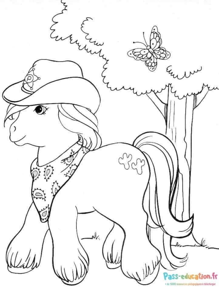 Coloriage Poney élégant à imprimer et colorier
