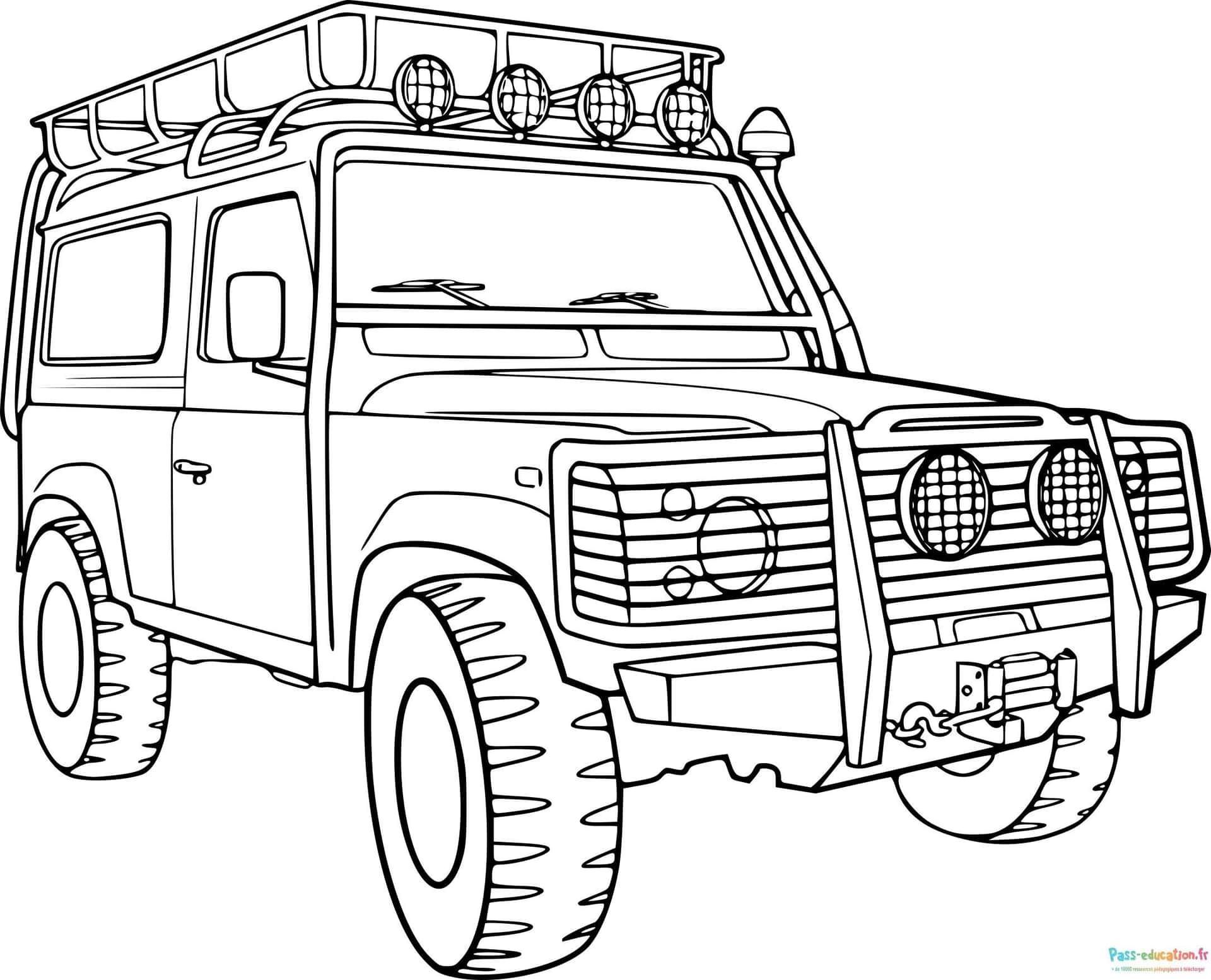 Coloriage 4X4 Aventure à imprimer et colorier