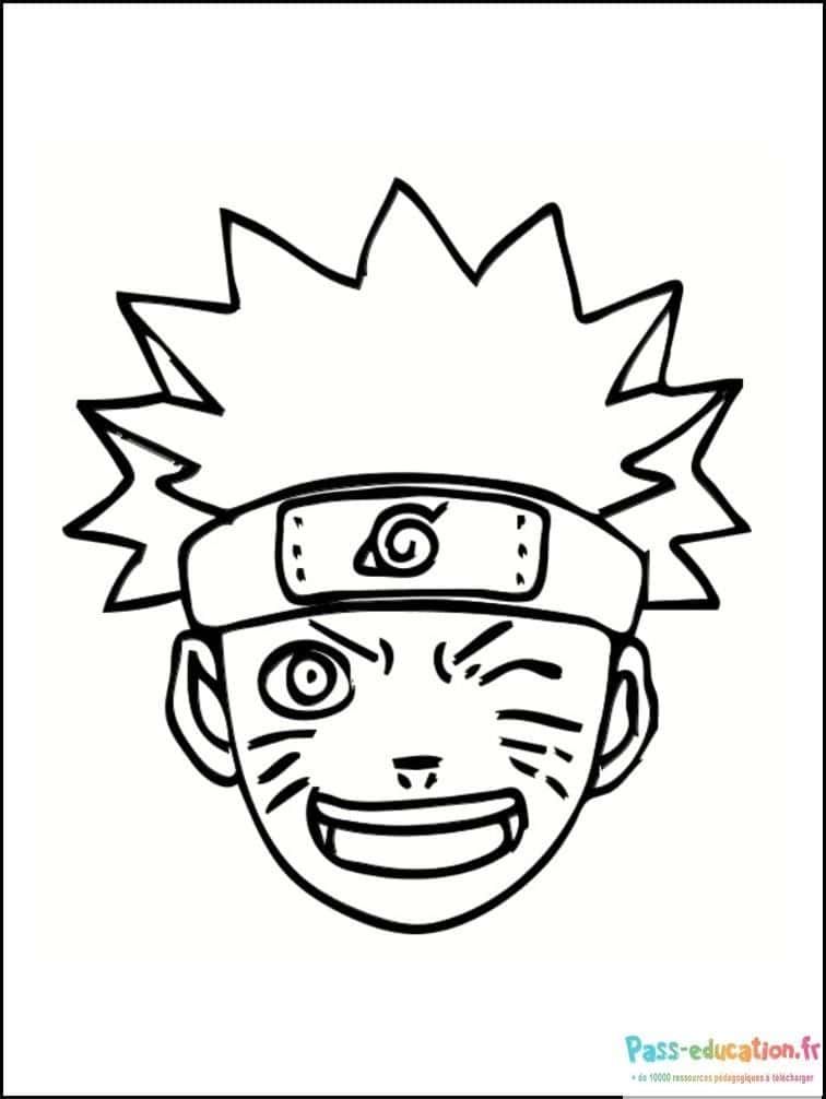 Coloriage Visage de ninja à imprimer et colorier