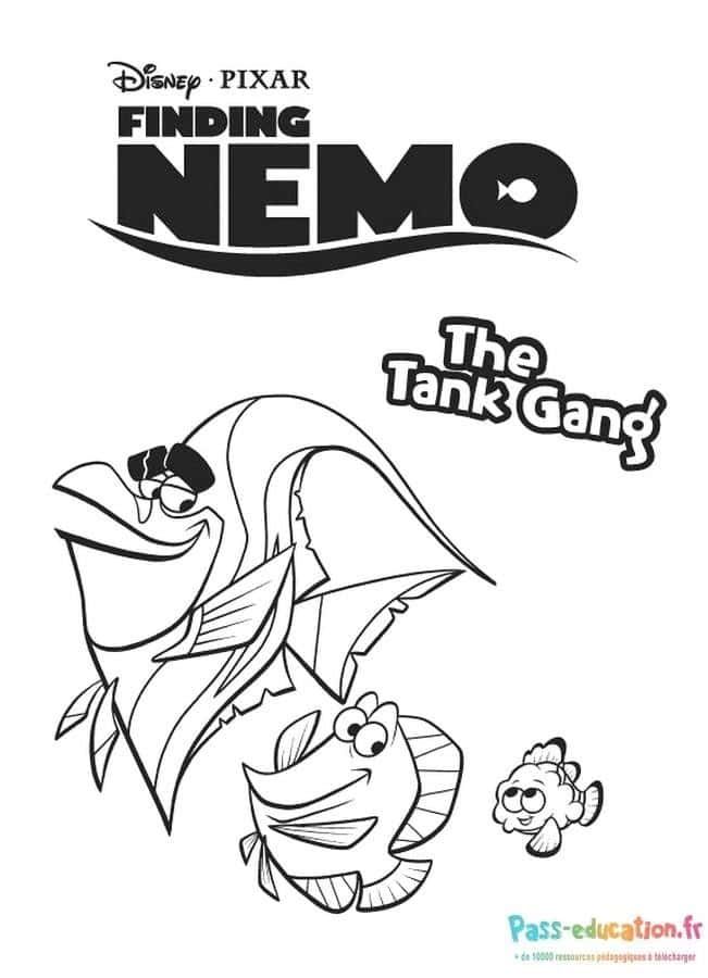 Coloriage Gang de l'aquarium à imprimer et colorier