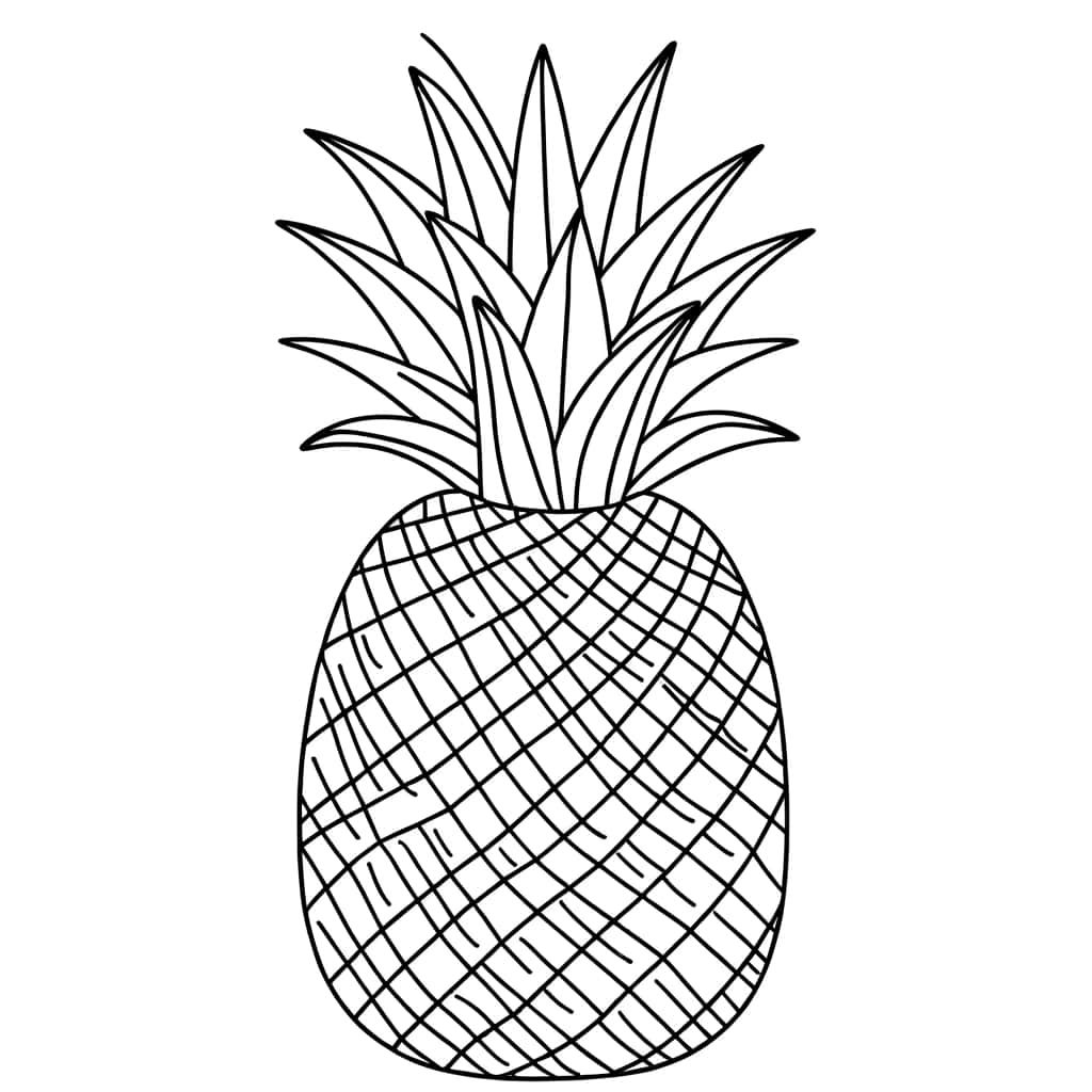 Coloriage Ananas à imprimer et colorier