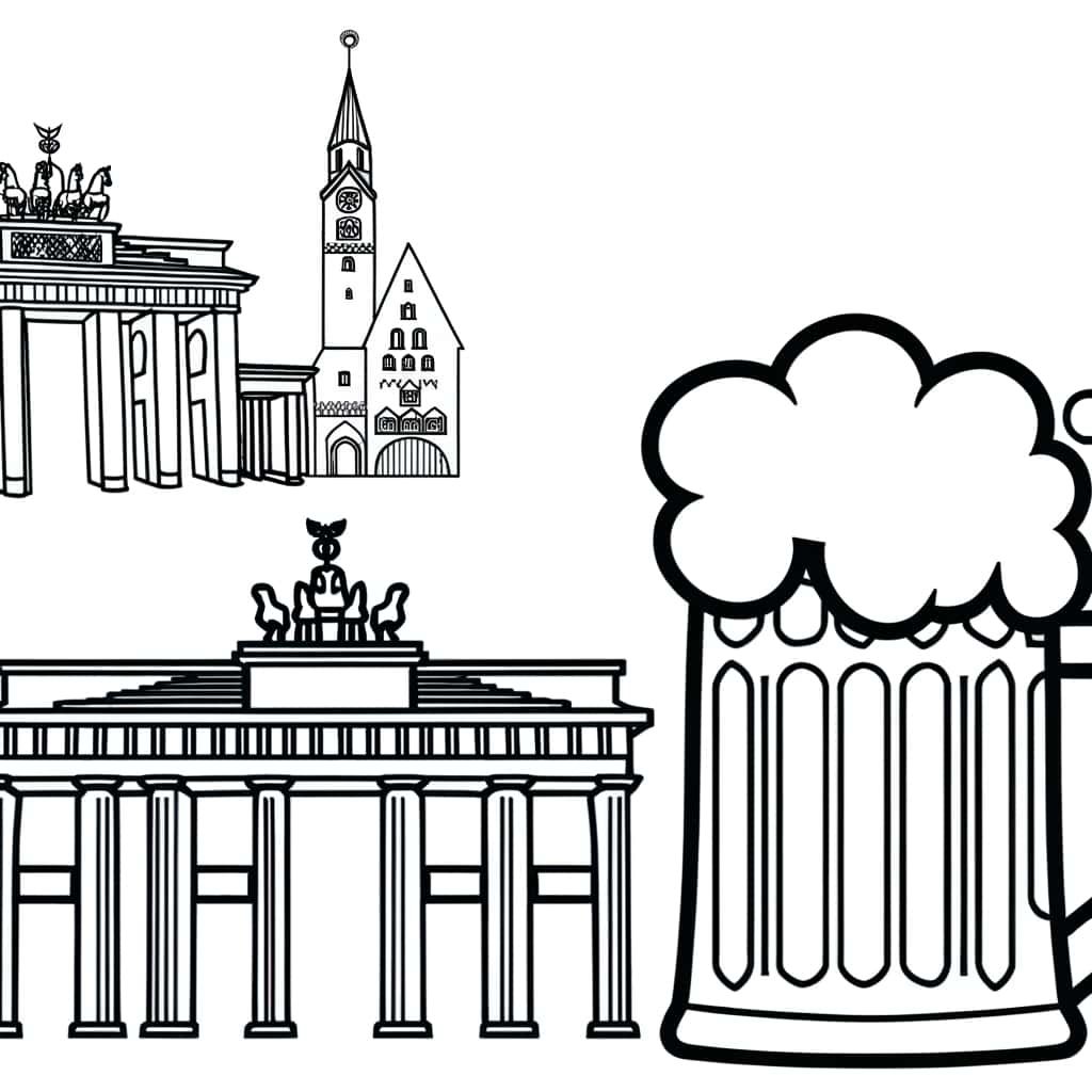 Coloriage Monuments allemands à imprimer et colorier