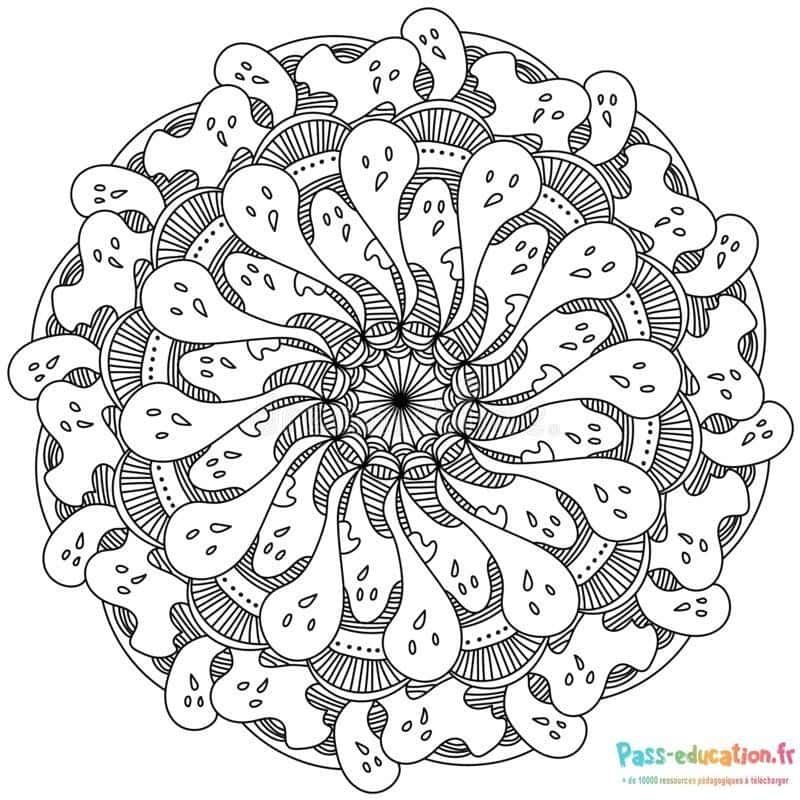Coloriage Mandala Fantomatique à imprimer et colorier