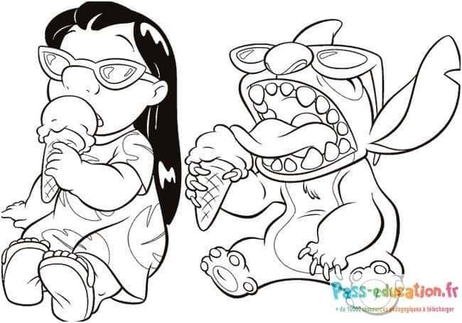 Coloriage Lilo et Stitch à imprimer et colorier